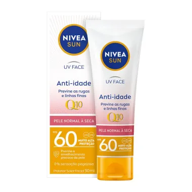 Protetor Solar Facial Nivea Sun Beauty Expert Pele Normal a Seca FPS 60 50g