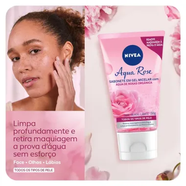 Sabonete Facial Nivea em Gel Aqua Rose 150ml