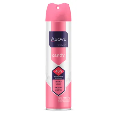 Desodorante Antitranspirante Above Women Candy Aerossol com 150ml Frasco