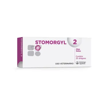 Stomorgyl 2 para C&atilde;es e Gatos Uso Veterin&aacute;rio com 20 Dr&aacute;geas