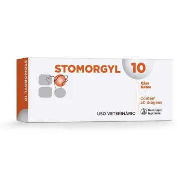 Stomorgyl 10 para Cães e Gatos Uso Veterinário com 20 Drágeas