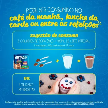 Complemento Alimentar Sustagen Kids Chocolate Lata 350g