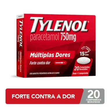 Tylenol 750mg Multiplas Dores com 10 Comprimidos Revestidos