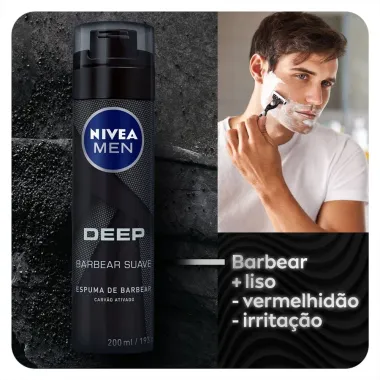 Espuma de Barbear Nivea Men Deep 200ml