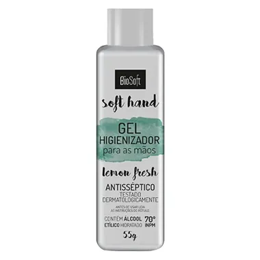 Álcool Gel Soft Hand Bio Soft Antisséptico Lemon Fresh 55g