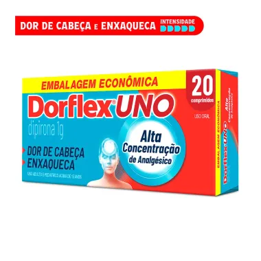 Dorflex Uno Enxaqueca Dipirona 1G 20 Comprimidos