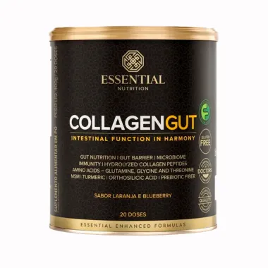 Collagen Gut Essential Nutrition Sabor Laranja e Blueberry 400g