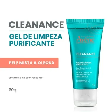 Cleanance Av&egrave;ne Gel de Limpeza Purificante Pele Oleosa e Sens&iacute;vel Corpo e Rosto 60g