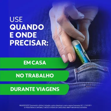 Vick Inalador para Congest&atilde;o Nasal Bast&atilde;o 5g