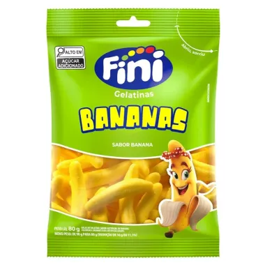 Balas de Gelatina Fini Banana 80g