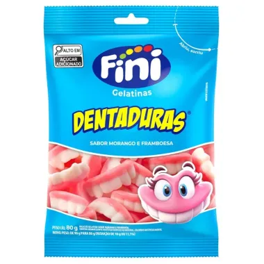 Balas de Gelatina Fini Dentaduras 80g