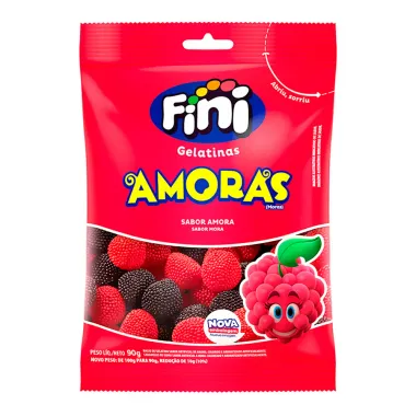 Balas de Gelatina Fini Amoras 90g