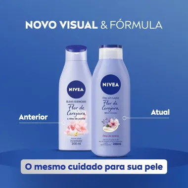 Loção Nivea Óleos Essenciais Flor de Cerejeira e Óleo de Jojoba 200ml