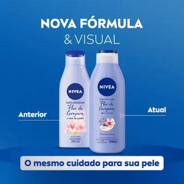 Lo&ccedil;&atilde;o Nivea &Oacute;leos Essenciais Flor de Cerejeira e &Oacute;leo de Jojoba 200ml