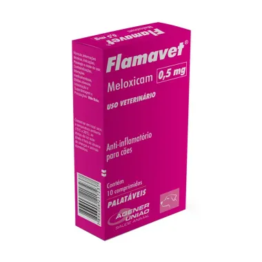 Flamavet 0,5mg para Cães Uso Veterinário com 10 Comprimidos