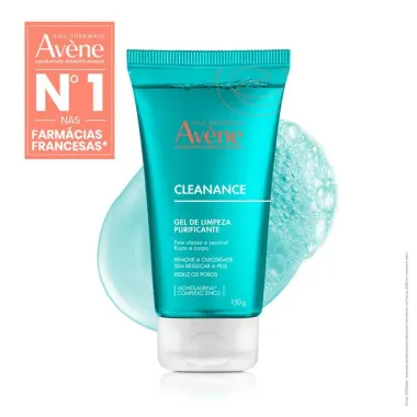 Cleanance Av&egrave;ne Gel de Limpeza Purificante Pele Oleosa e Sens&iacute;vel Corpo e Rosto 150g