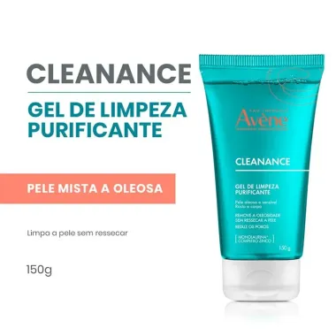 Cleanance Av&egrave;ne Gel de Limpeza Purificante Pele Oleosa e Sens&iacute;vel Corpo e Rosto 150g