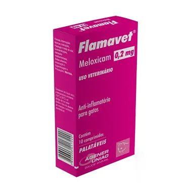 Flamavet 0,2mg para Gatos Uso Veterinário com 10 Comprimidos