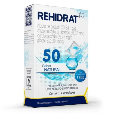 Rehidrat 50 Sabor Natural com 4 Envelopes