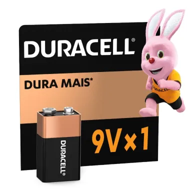 Bateria Duracell 9V Alcalina com 1 Unidade