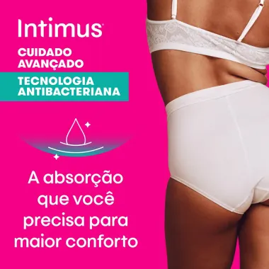 Absorvente Intimus Tecnologia Antibacteriana com Abas 14 Unidades