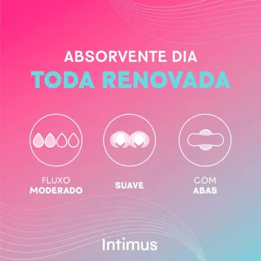 Absorvente Intimus Tecnologia Antibacteriana Com Abas - 14un