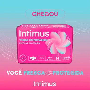 Absorvente Intimus Tecnologia Antibacteriana Com Abas - 14un