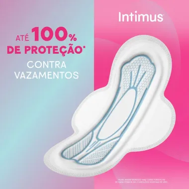 Absorvente Intimus Tecnologia Antibacteriana Com Abas 14 Unidades