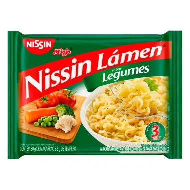 Macarrão Instantâneo Nissin Lámen Sabor Legumes 80g