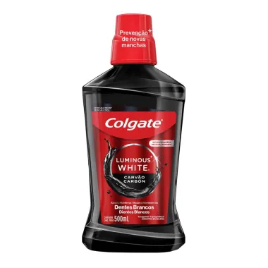 Enxaguante Bucal Carv&atilde;o Zero &Aacute;lcool Colgate Luminous White 500ml