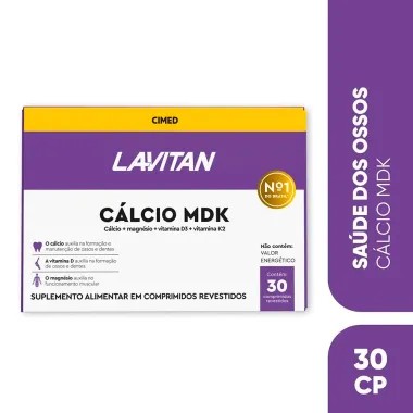 Lavitan Cálcio MDK com 30 Comprimidos