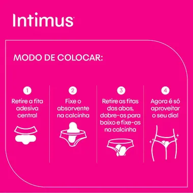 Absorvente Intimus Tecnologia Antibacteriana Com Abas - 28un