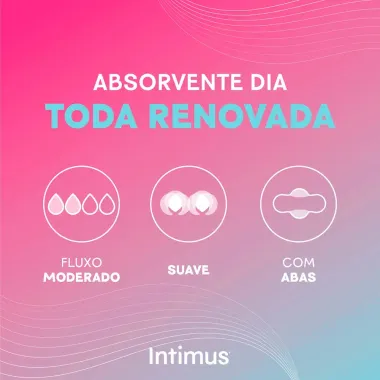 Absorvente Intimus Tecnologia Antibacteriana Com Abas - 28un