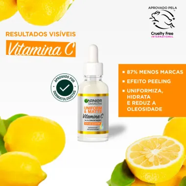 Sérum Facial Antimarcas Garnier Uniform & Matte Vitamina C_4