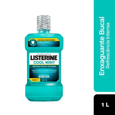 Antisséptico Bucal Listerine Cool Mint Refrescância Intensa Sabor Hortelã 1 Litro