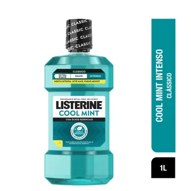 Enxaguante Bucal Listerine Cool Mint Refresc&acirc;ncia Intensa Sabor Hortel&atilde; 1 Litro