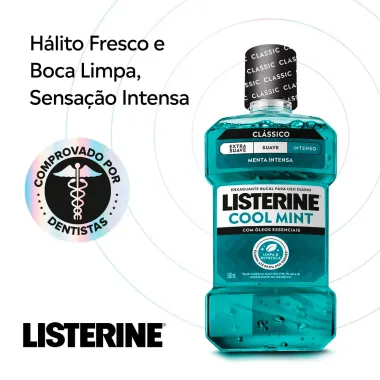 Enxaguante Bucal Listerine Cool Mint Refresc&acirc;ncia Intensa Sabor Hortel&atilde; 1 Litro