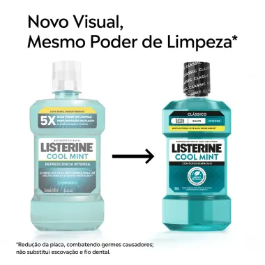 Enxaguante Bucal Listerine Cool Mint Refresc&acirc;ncia Intensa Sabor Hortel&atilde; 1 Litro