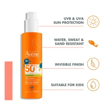 Protetor Solar Avène Solar Spray Infantil FPS 50+ 200ml