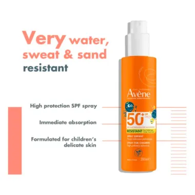 Protetor Solar Avène Solar Spray Infantil FPS 50+ 200ml