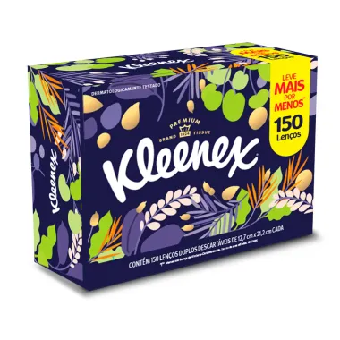 Lenço de Papel Kleenex Premium150 Unidades Leve Mais por Menos