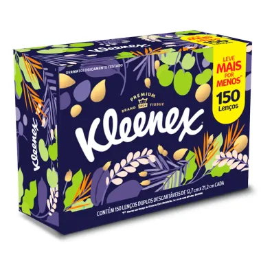 Len&ccedil;o de Papel Kleenex Premium 150 Unidades Leve Mais por Menos