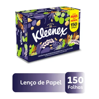 Len&ccedil;o de Papel Kleenex Premium150 Unidades Leve Mais por Menos
