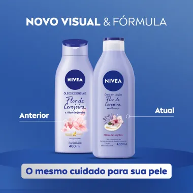 Loção Hidratante Nivea Óleos Essenciais Flor de Cerejeira & Óleo de Jojoba 400ml