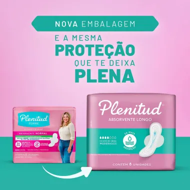 Absorvente Plenitud Femme Normal com Abas 8 unidades
