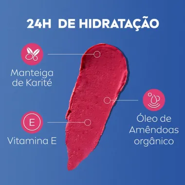 Hidratante Labial Nivea Hidra Color 2 em 1 Rosa Pink 4,8g