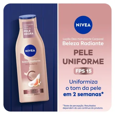 Hidratante Corporal Nivea Beleza Radiante Pele Uniforme 200ml