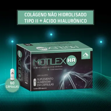 Motilex HA Colágeno Não Hidrolisado + Ácido Hialurônico com 60 Cápsulas