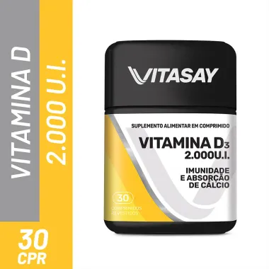 Vitasay Vitamina D3 2000UI com 30 Comprimidos Revestidos