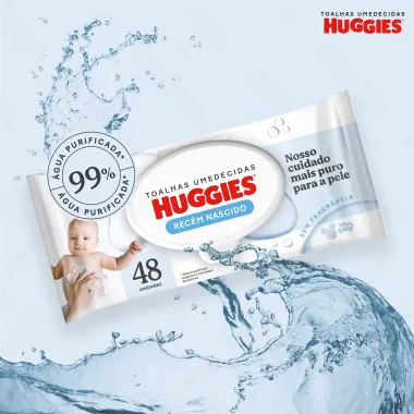 Lenços Umedecidos Huggies Recém-Nascido Sem Fragrância 4x48U